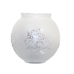 Abat-jour tulipe H140mm D140mm verre satinégrave uv6