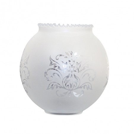 Abat-jour tulipe H140mm D140mm verre satinégrave uv6