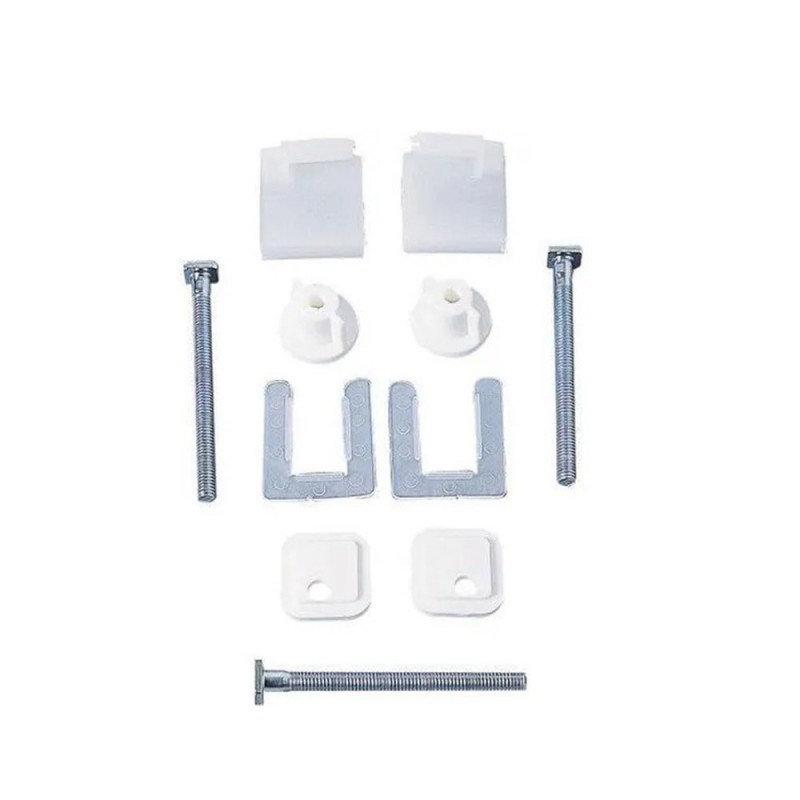 Fixations laiton chromé pour abattant WC