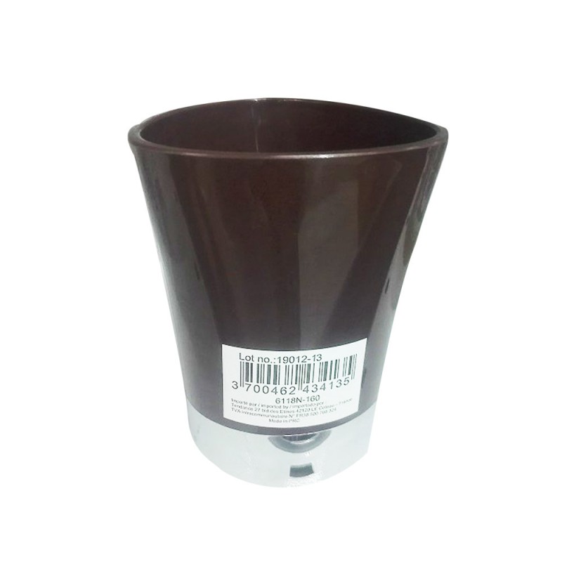 Gobelet de douche marron PP chromé -  - meilleure qualité