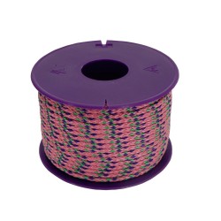 Drisses poly D5x20m rose fluo fil lilasetvert fluobox7