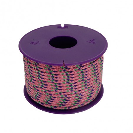 Drisses poly D5x20m rose fluo fil lilasetvert fluobox7