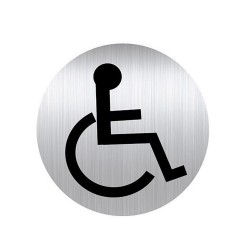 Adhésif D80 alu : TOILETTES HANDICAPES box5