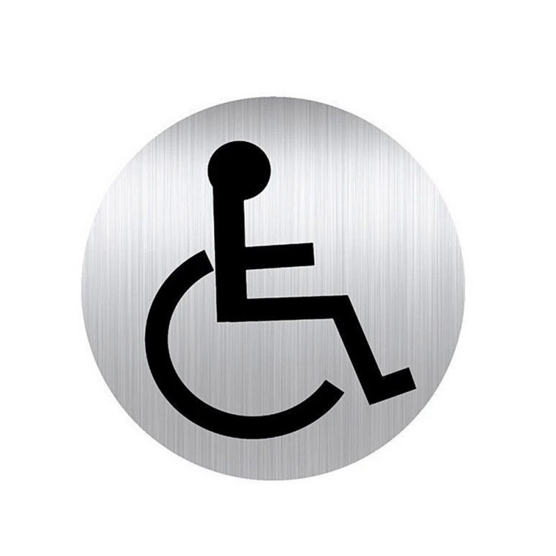 Adhésif D80 alu : TOILETTES HANDICAPES box5