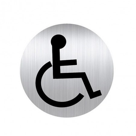 Adhésif D80 alu : TOILETTES HANDICAPES box5