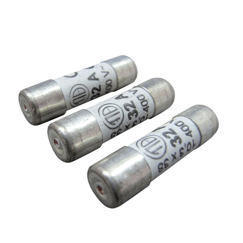 Fusibles x3 céram 32A à voyant 10.3x38mm uv5