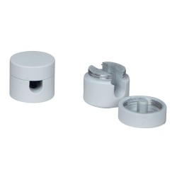 Passe-câble x2 Alu D20mm Laqué blanc uc4