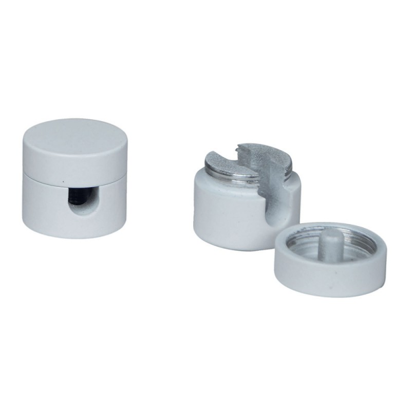 Passe-câble x2 Alu D20mm Laqué blanc uc4