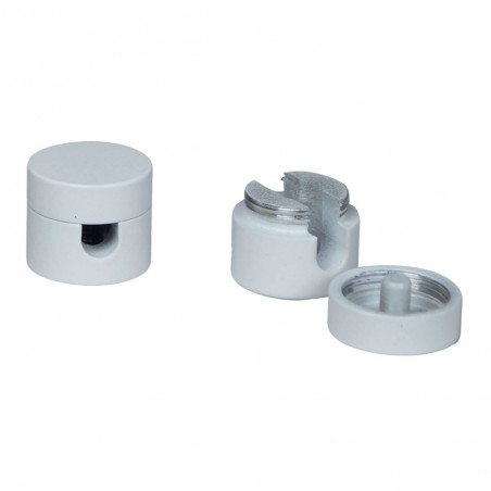 Passe-câble x2 Alu D20mm Laqué blanc uc4