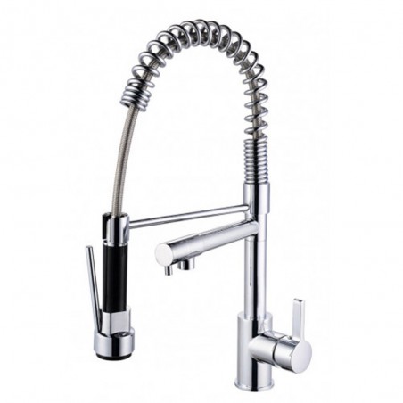 Mitigeur évier chrome STOLI douchette Stop'o tressé uc4 -  - meilleure qualité