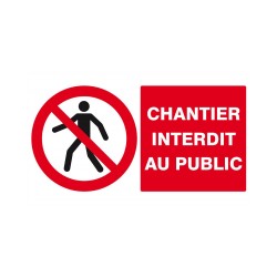 Panneau Chantier interdit au public UV1