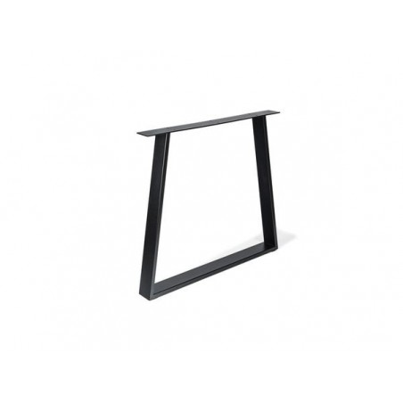 Pied de table design fixe acier époxy noir de 30 à50 cm