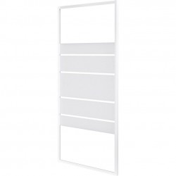 Paroi latérale en verre sérigraphié L.80cm Ep.4 Mm Blanc -  - meilleure qualité