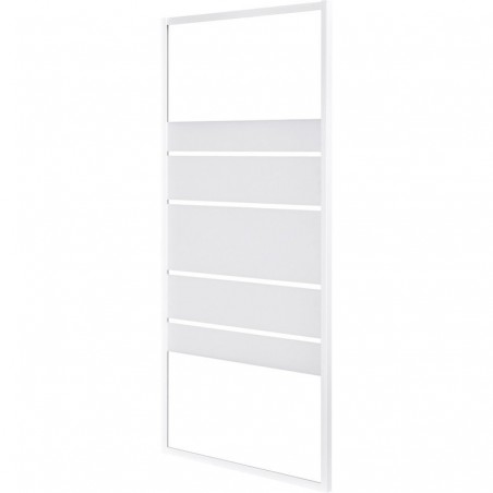 Paroi latérale en verre sérigraphié L.80cm Ep.4 Mm Blanc -  - meilleure qualité
