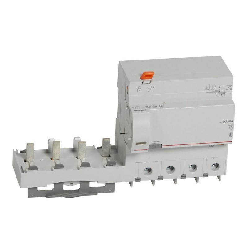 Bloc différentiel fixe 300mA Type AC 125A pour 4P 6 mod