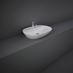 Vasque à poser pré persser variant blanc oval 60cm | Sanifer
