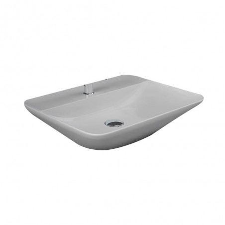 Vasque à poser pré persser variant blanc rectangle 55cm