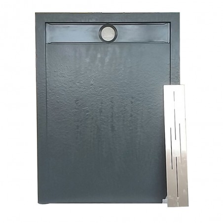 Receveur de douche extra plat allégé p33 80x180cm graphite -  - meilleure qualité