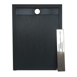 Receveur de douche extra plat allégé p33 80x120cm noir -  - meilleure qualité