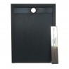Receveur de douche extra plat allégé p33 90x120cm noir -  - meilleure qualité