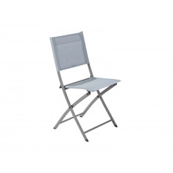 Chaise de jardin en acier Emys bleu