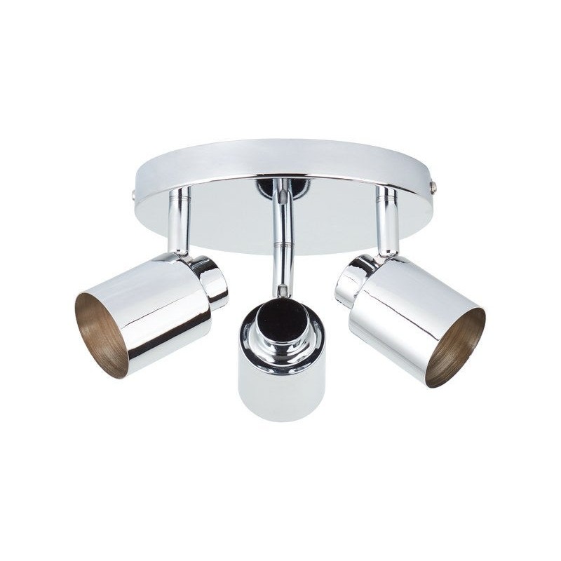 Plafonnier 3 spots Tekla GU10 métal chrome