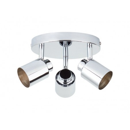 Plafonnier 3 spots Tekla GU10 métal chrome