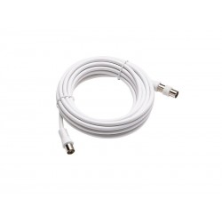 Cordon coaxial 95mm5m femelle-mâle+adaptateur mâle-mâle