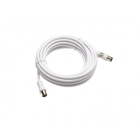 Cordon coaxial 95mm5m femelle-mâle+adaptateur mâle-mâle