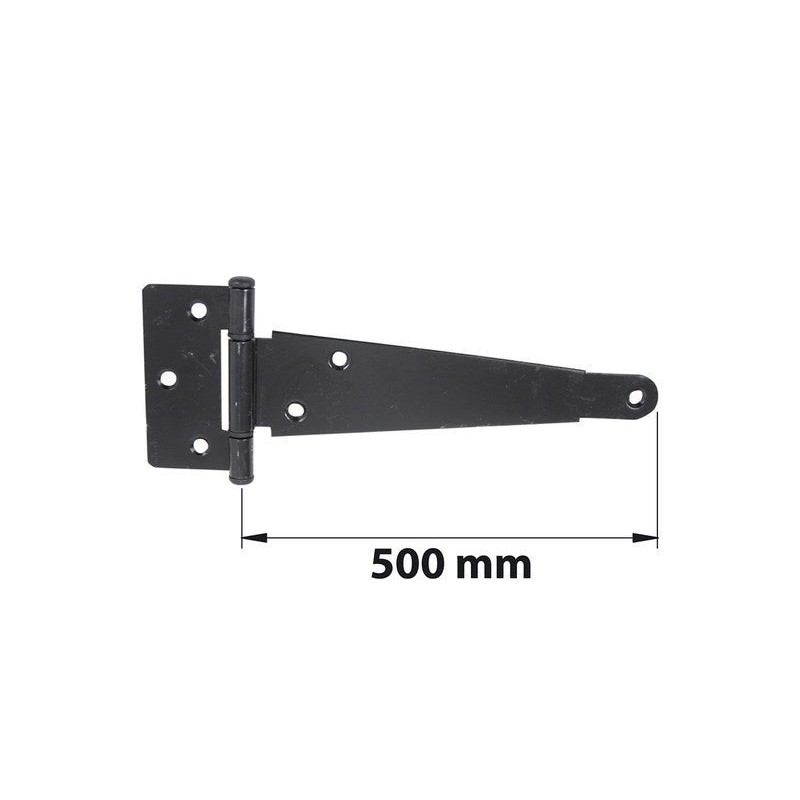 Penture Anglaise axe composite L. 500 Mm Acier Noir Mat