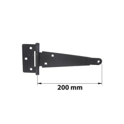 Penture Anglaise axe composite L. 200 Mm Acier Noir Mat