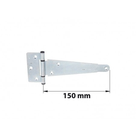 Penture Anglaise axe composite L. 150 Mm Acier Zingué Blanc