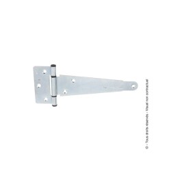 Penture anglaise L300 axe composit en acier zingué H.7 x L.34 x P.9.5 mm blanc