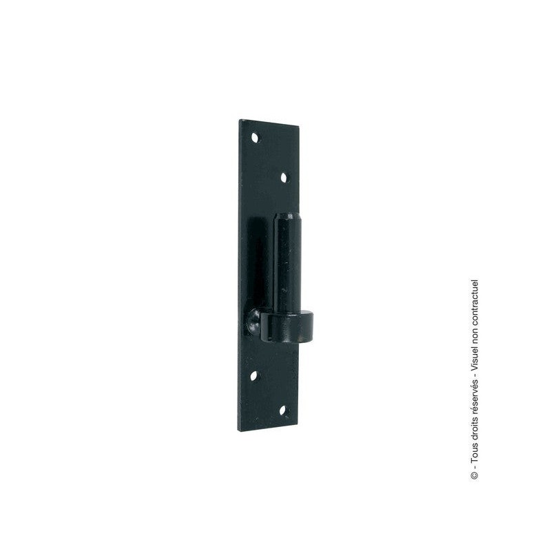 Gond platine bout carre D14 H180Mm Noir Acier Prépeint H.180X Diam.14 Mm