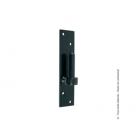 Gond platine bout carre D14 H180Mm Noir Acier Prépeint H.180X Diam.14 Mm