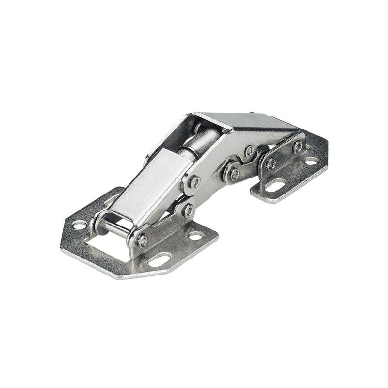 Lot de 6 charnières universelles acier pour meuble L.77 x l.33 mm