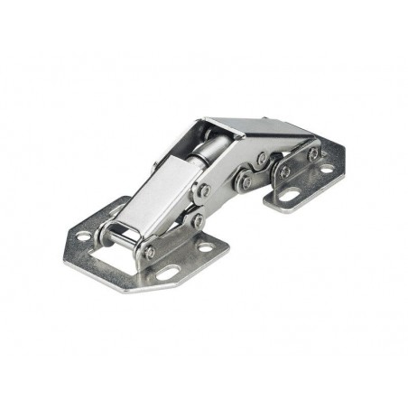 Lot de 6 charnières universelles acier pour meuble L.77 x l.33 mm