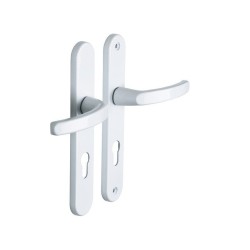 2 poignees de porte Baltic-beverly trou de cylindre aluminium entraxe 195 mm