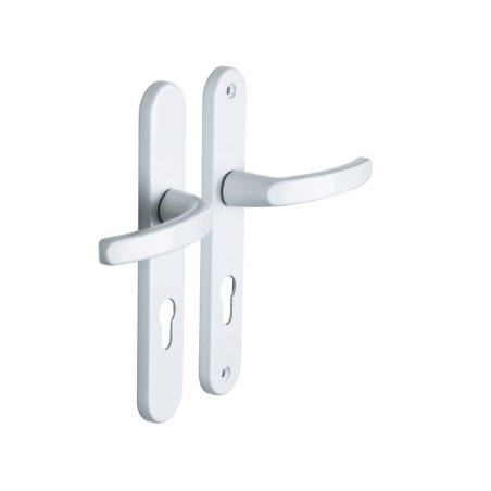 2 poignees de porte Baltic-beverly trou de cylindre aluminium entraxe 195 mm