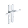 2 poignees de porte Baltic-beverly trou de cylindre aluminium entraxe 195 mm
