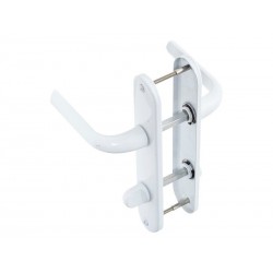 2 poignées de porte Etoile condamnation aluminium entraxe 165 mm