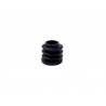 Lot de 8 embouts rentrants en pvcnoir diam.17 mm