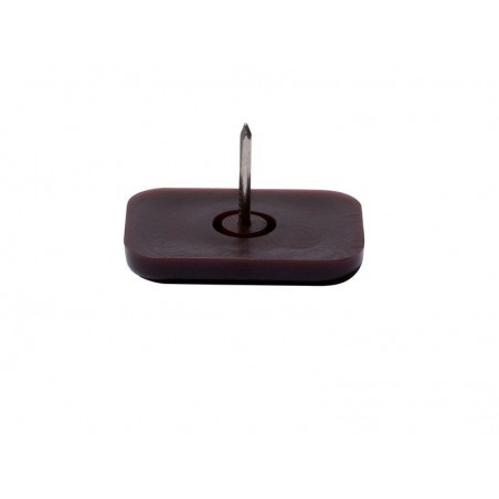 Lot de 4 patins polypropylène à clouer marron35x24mm