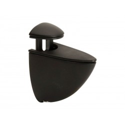 Lot de 2 clips chrome pour table en verre2-6MM NOIR