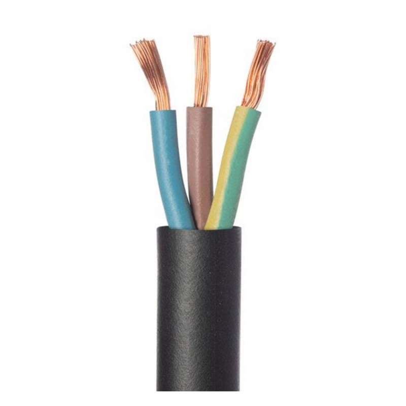 Câble électrique 3G 1.5mm² h07rn-f L.5m noir