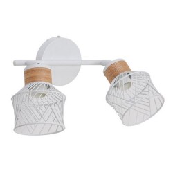 Rampe 2 spots métaL blanc E27 INSPIRE KANEL