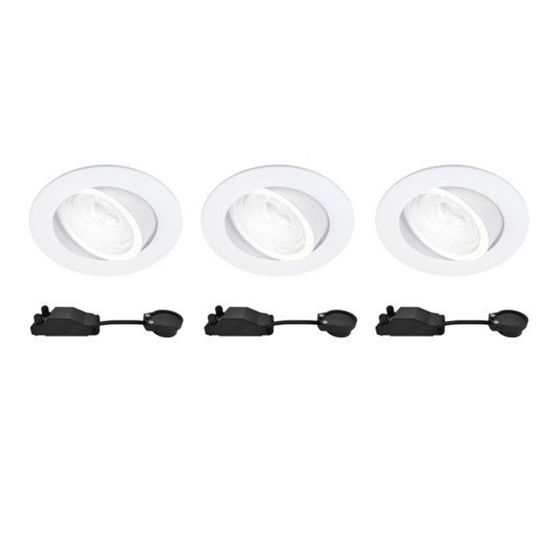 Spots encastrable led BAMA rond 4000K GU10 blanc classe A lot de 3 Inspire