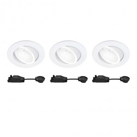 Spots encastrable led BAMA rond 4000K GU10 blanc classe A lot de 3 Inspire