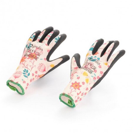 Gants fleur rose GEOLIA T8 M