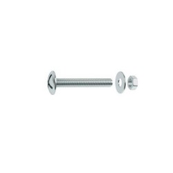Lot de 10 boulons tête ronde acier zingué L.20 X Diam.6 Mm Standers